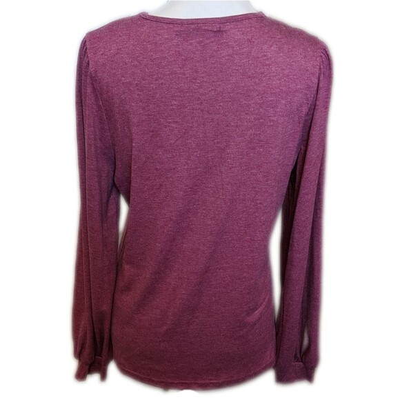 Agnes Urban long sleeved v-neck soft polyester/cotton blend tee T-shirt M - Picture 2 of 6